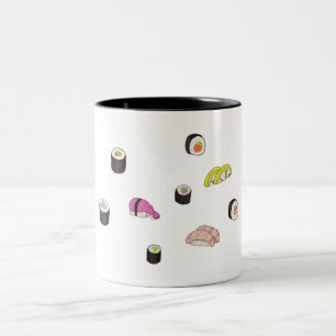 Sushi and Sashimi Two-Tone Coffee Mug