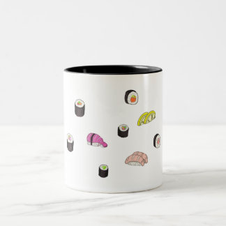 Sushi and Sashimi Two-Tone Coffee Mug