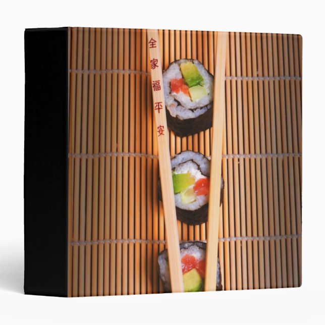 Sushi and wooden chopsticks binder (Front/Spine)