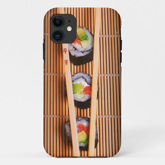 Sushi and wooden chopsticks Case-Mate iPhone case (Back)