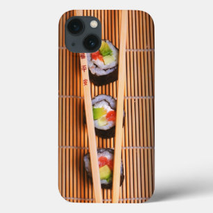 Sushi and wooden chopsticks iPhone 13 case