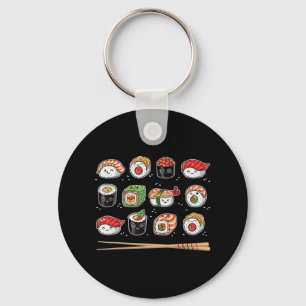 Sushi Anime Kawaii Japanese Food Lover Otaku Manga Keychain