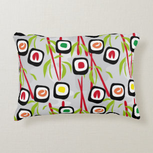 Sushi background decorative pillow
