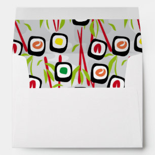 Sushi background envelope