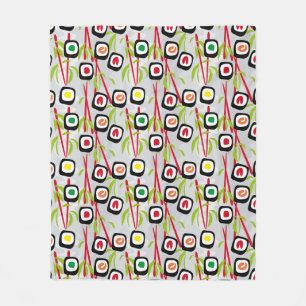 Sushi background fleece blanket