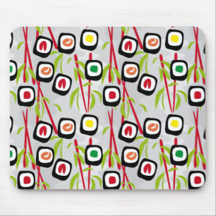 Sushi background mouse pad