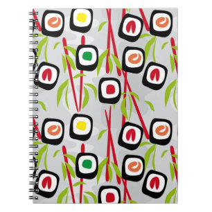Sushi background notebook