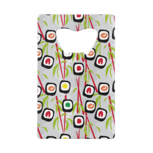 Sushi background wallet bottle opener