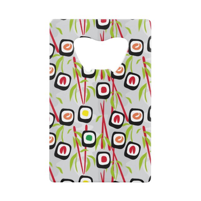 Sushi background wallet bottle opener (Front)