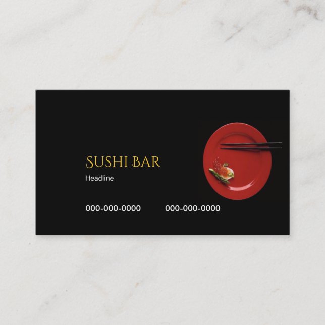 Sushi Bar Business Card (Front)