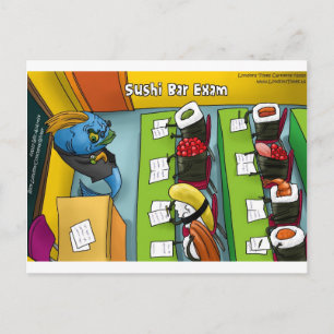 Sushi Bar Exam Funny Tees Mugs Gifts Etc. Postcard