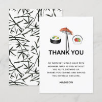Sushi Birthday Party Modern Personalized