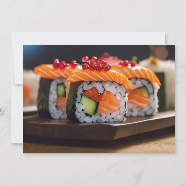 sushi bokeh invitation (Front)