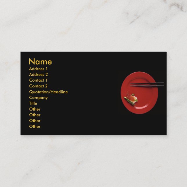 Sushi Business Card (Front)
