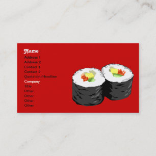Sushi business card template