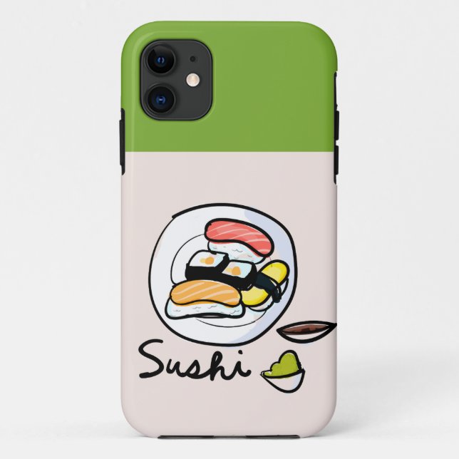 Sushi cartoon cute Japanese art Case-Mate iPhone Case (Back)