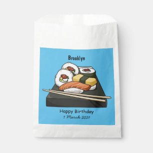 Sushi cartoon illustration favour bag