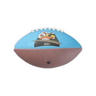 Sushi cartoon illustration  football