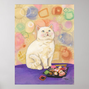 Sushi Cat 1980 Daydream Print