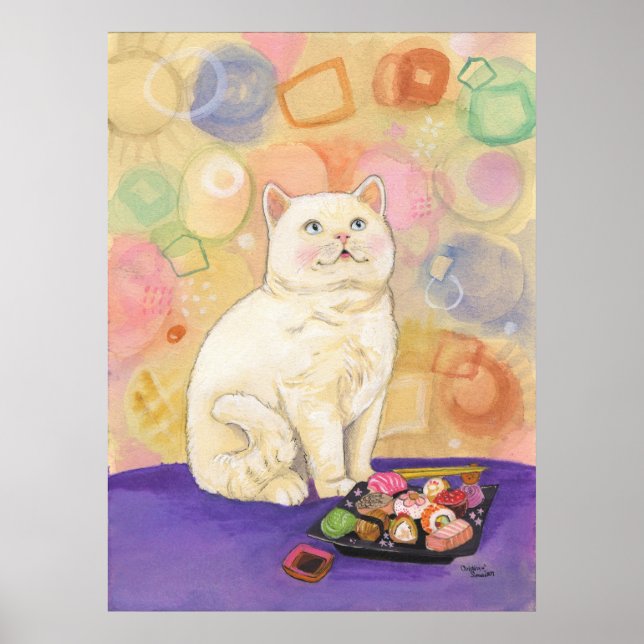Sushi Cat 1980 Daydream Print (Front)
