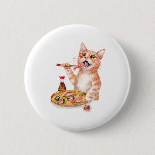 Sushi Cat 2 Inch Round Button