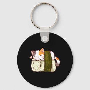 Sushi Cat Kawaii Anime Neko Japanese Keychain