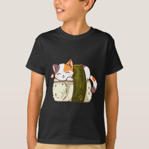 Sushi Cat Kawaii Anime Neko Japanese  T-Shirt
