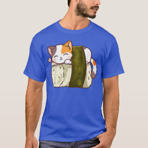 Sushi Cat Kawaii Anime Neko Japanese  T-Shirt