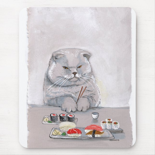 Sushi Cat Mousepad (Front)