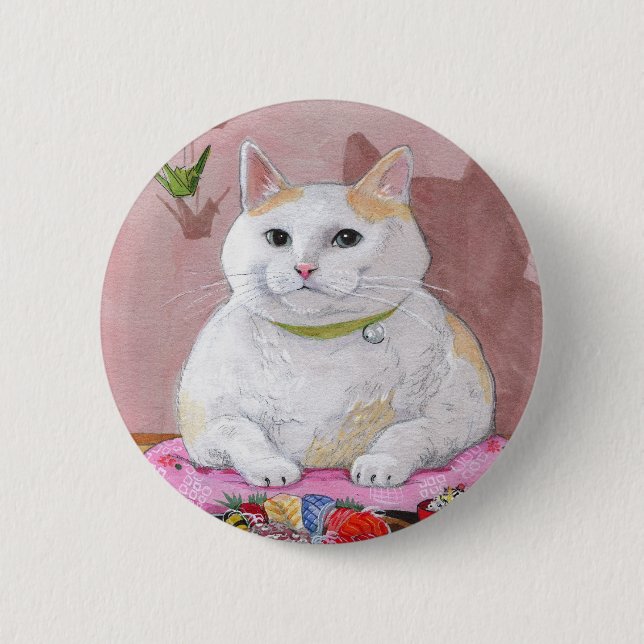Sushi Cat Sashimi Sweetie 2 Inch Round Button (Front)
