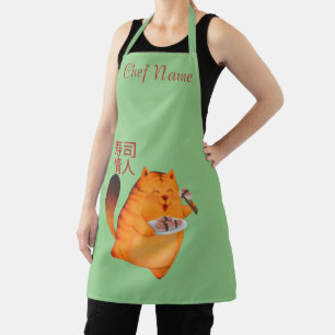  sushi cat , sushi apron