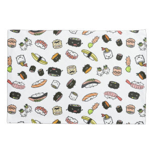 Sushi Characters Pattern Pillowcase