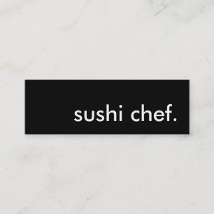 sushi chef. mini business card