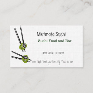 Sushi  Chinese Food Restaurant Business Card