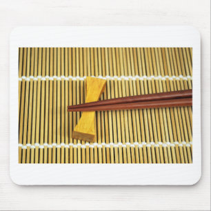 Sushi Chopsticks Sensei Masters Wood Bamboo Mouse Pad