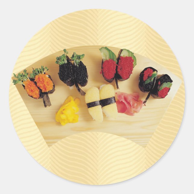 Sushi Classic Round Sticker (Front)