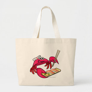 Sushi Crab Large Tote Bag