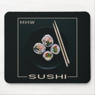 Sushi custom monogram mousepad