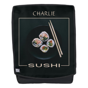 Sushi custom name backpack
