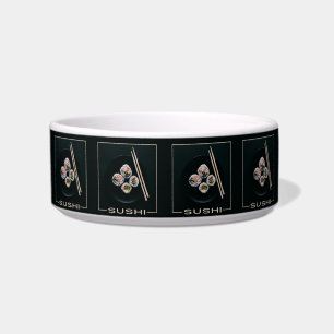 Sushi custom name pet bowls