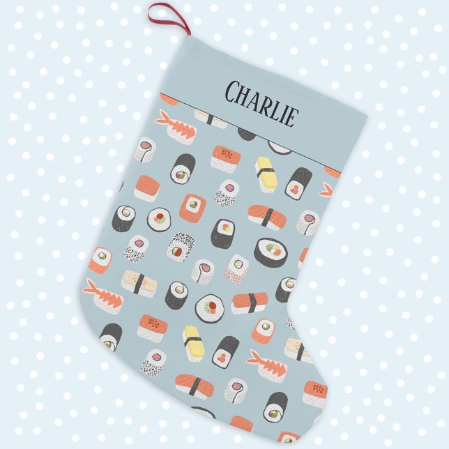 Sushi Custom Name Small Christmas Stocking (Creator Uploaded)