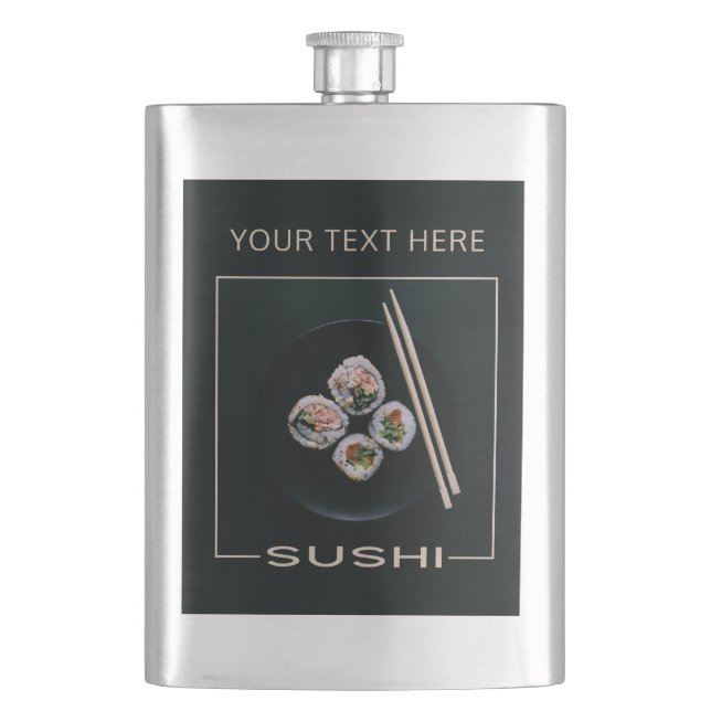 SUSHI custom text flask (Front)