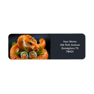 Sushi de serpent orange mignon Imaginaire
