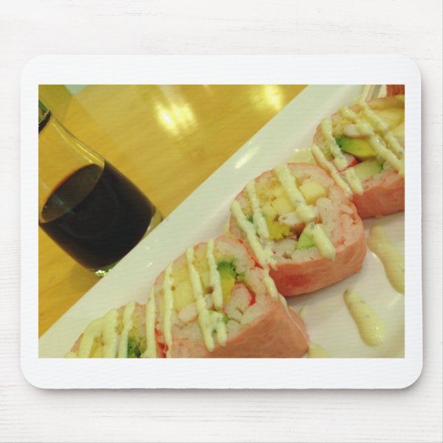 Sushi Dinner Fish Rice Healthy Diet Mouse Pad (Front)