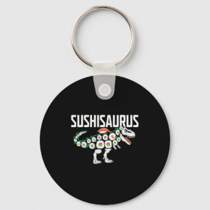 Sushi Dinosaur T-rex Japanese Food Funny Sushi Rol Keychain