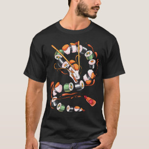 Sushi Dragon Roll Japanese Food Kawaii Dragon Anim T-Shirt