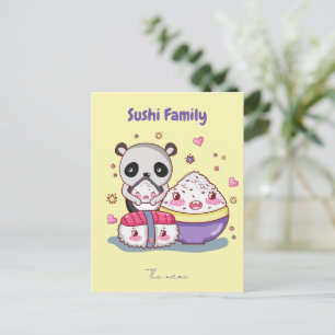Sushi Family Postcard