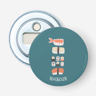 Sushi Food Art Custom Name Bottle Opener