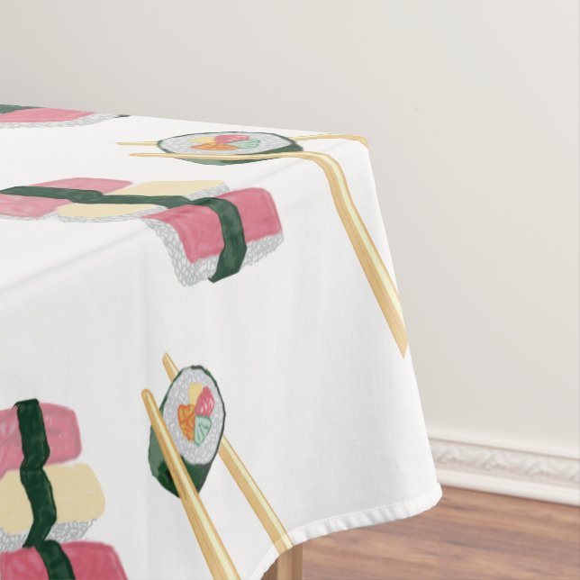 Sushi Foodie Hipster Tablecloth (In Situ)