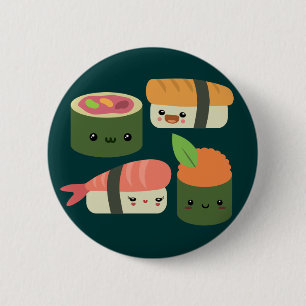 Sushi Friends 2 Inch Round Button